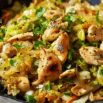 Garlic-Sautéed Cabbage with Chicken