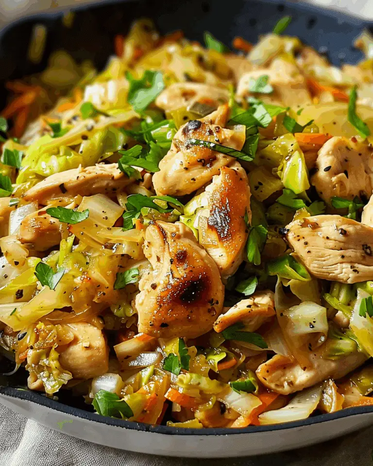 Garlic-Sautéed Cabbage with Chicken