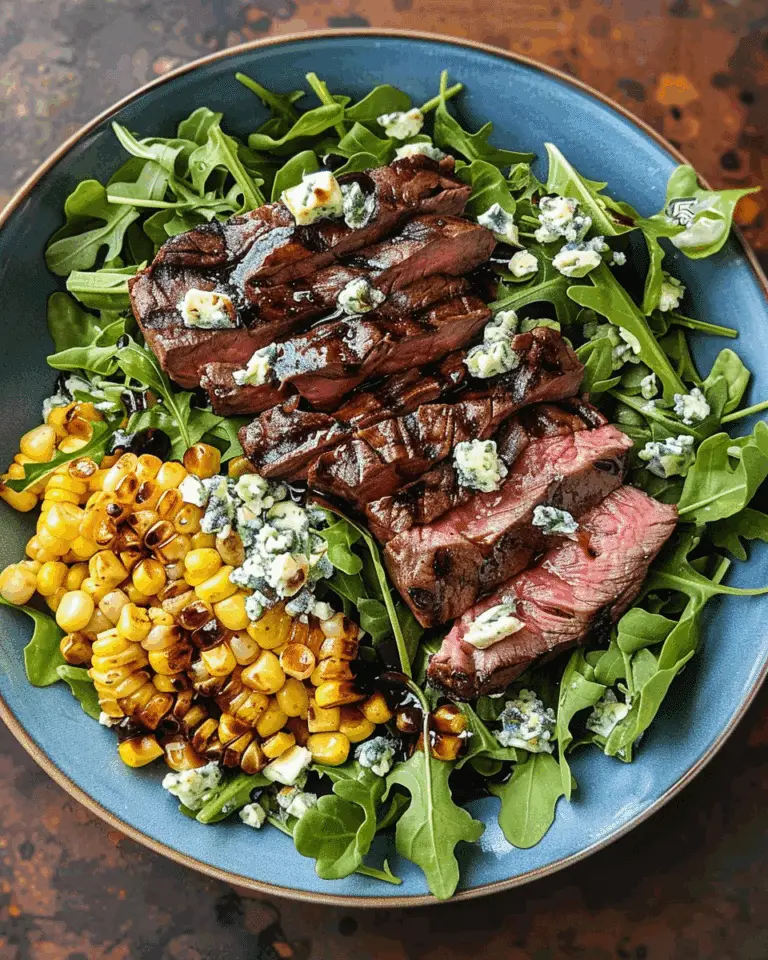 Balsamic Steak Salad with Gorgonzola & Grilled Corn