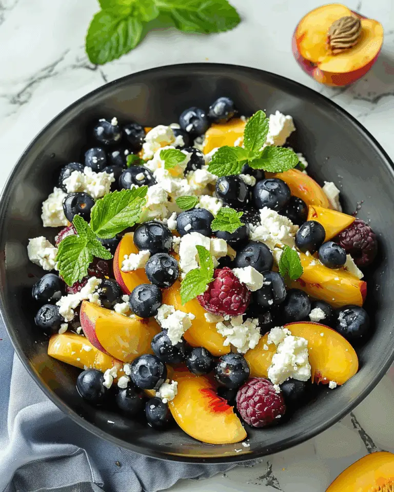 Bleuberry Peach Feta Salad