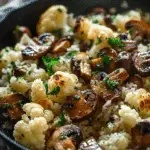 Garlic Cauliflower Mushroom Skillet