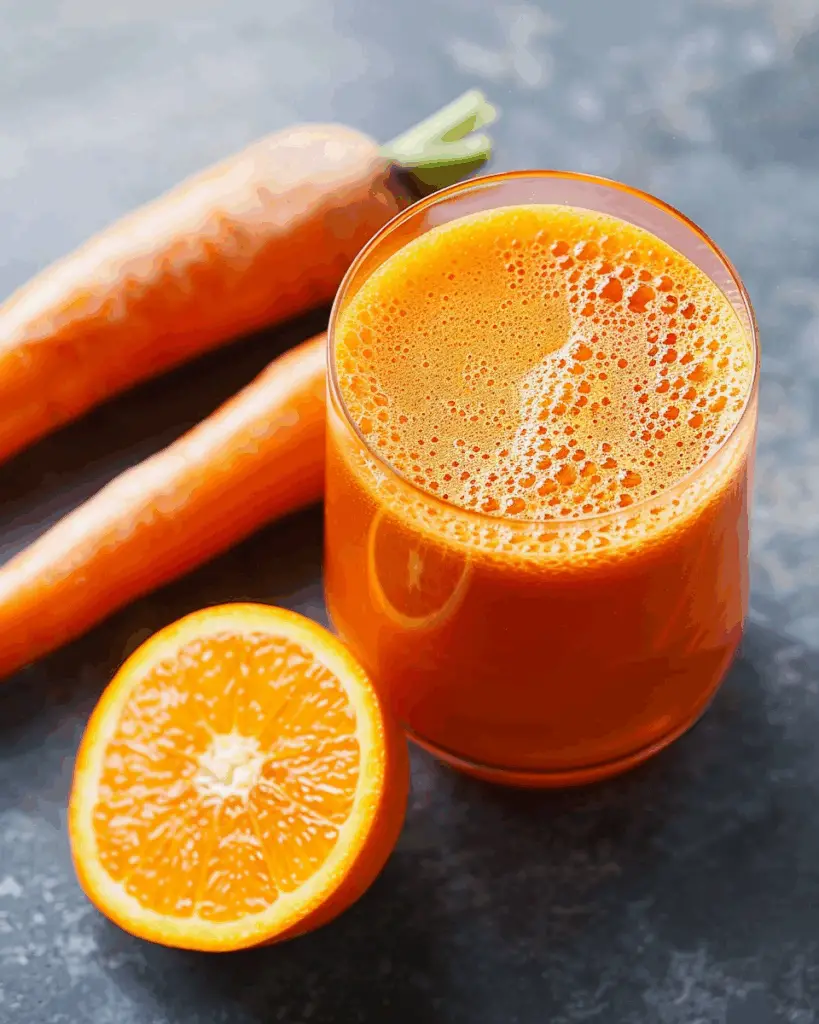 Glowing Skin Carrot and Orange Juice