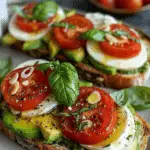 Healthy Avocado Caprese Toast Idea