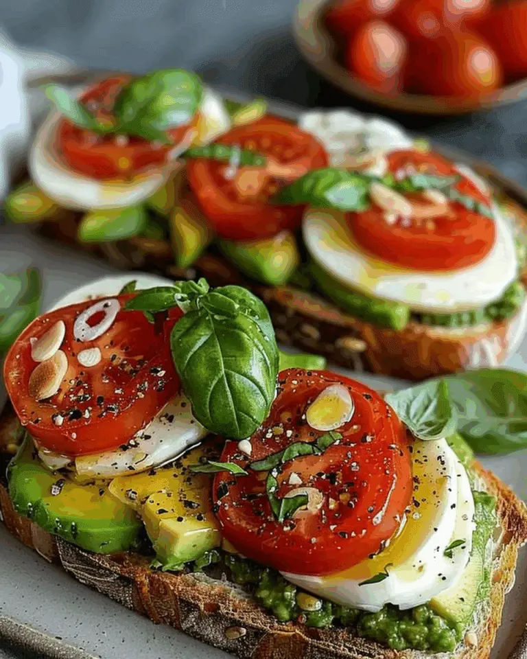 Healthy Avocado Caprese Toast Idea