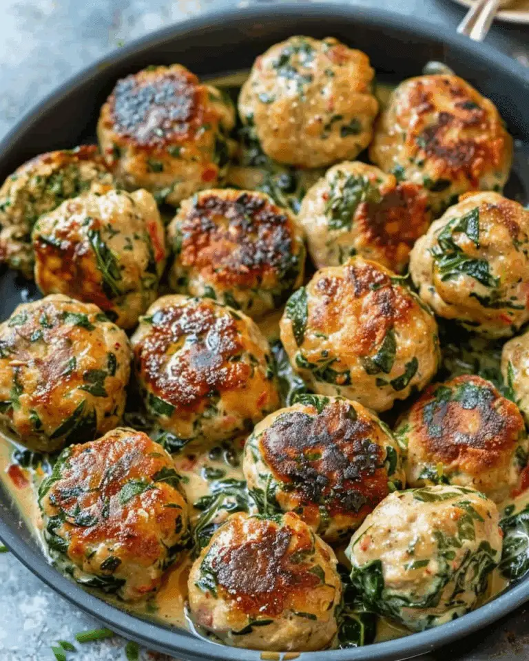Creamy Spinach Turkey Meatballs