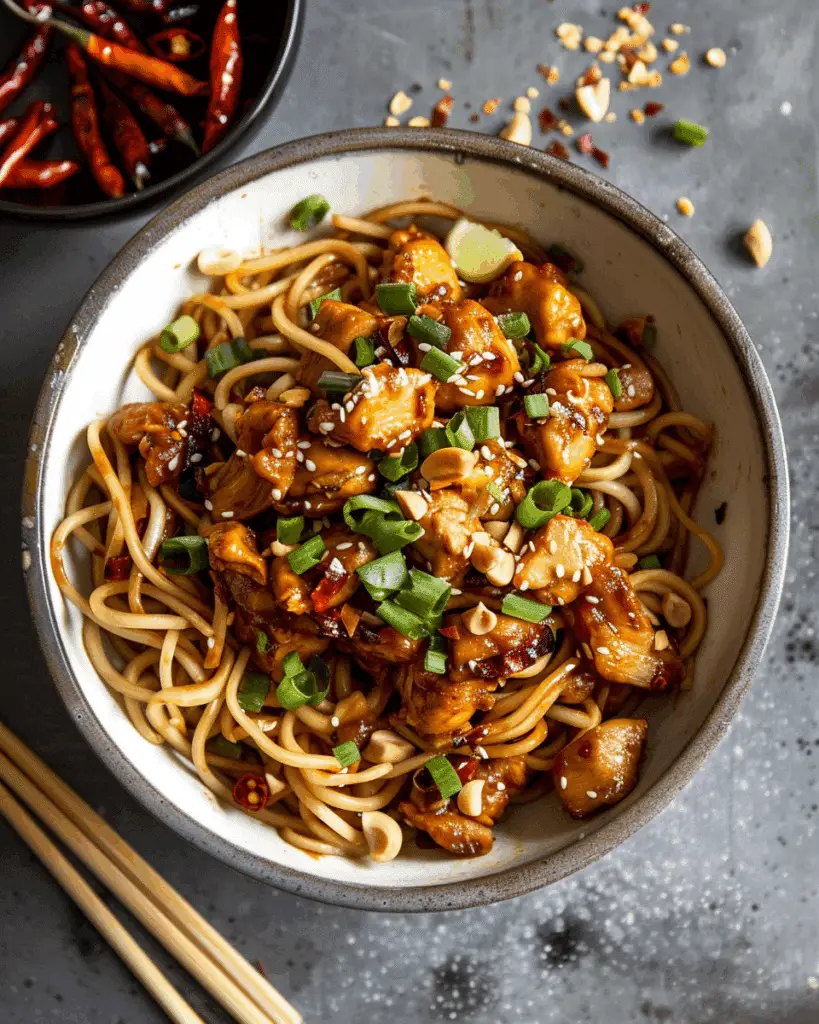 Kung Pao Chicken Noodles