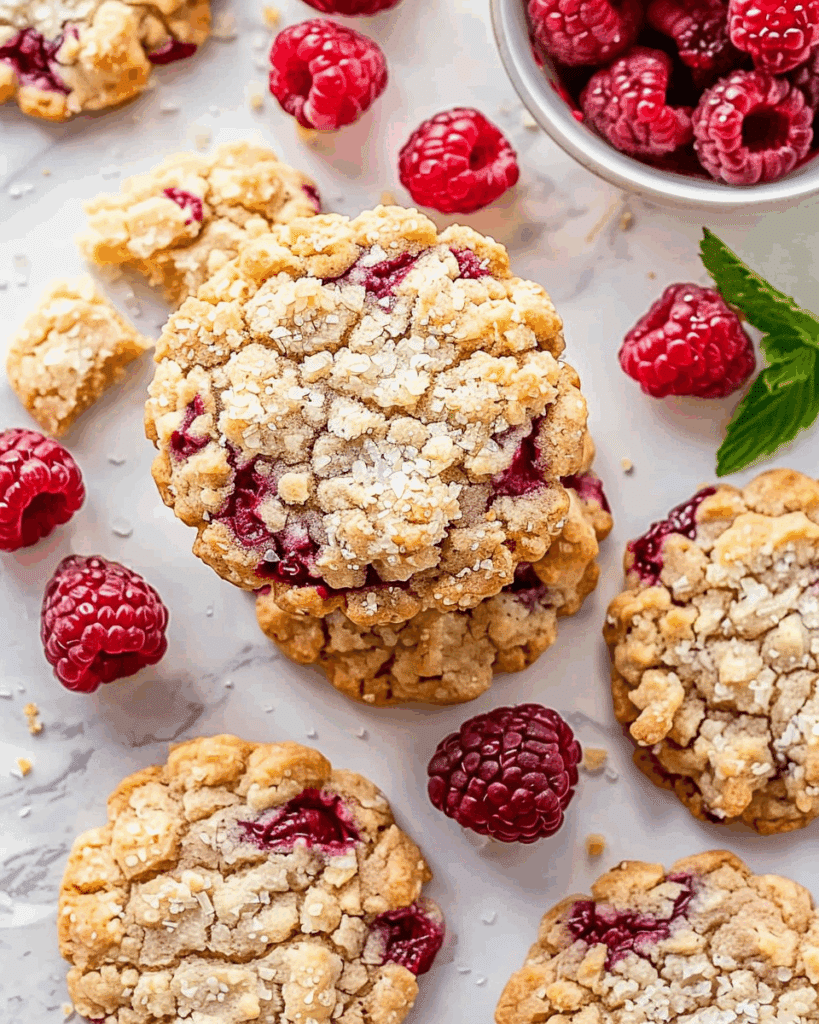 Raspberry Crumble Cookies