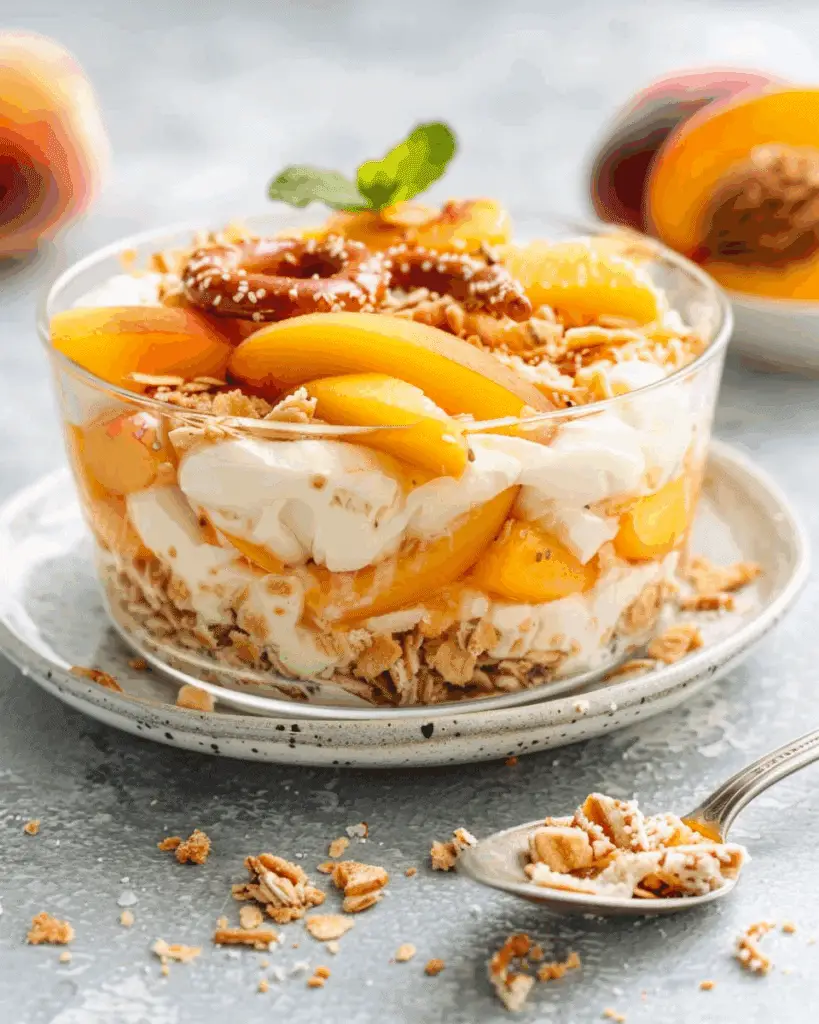 Peach Pretzel Salad