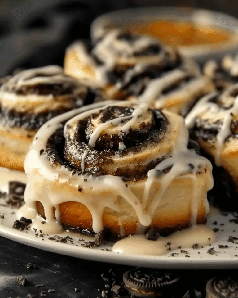 Oreo‑Stuffed Cinnamon Rolls