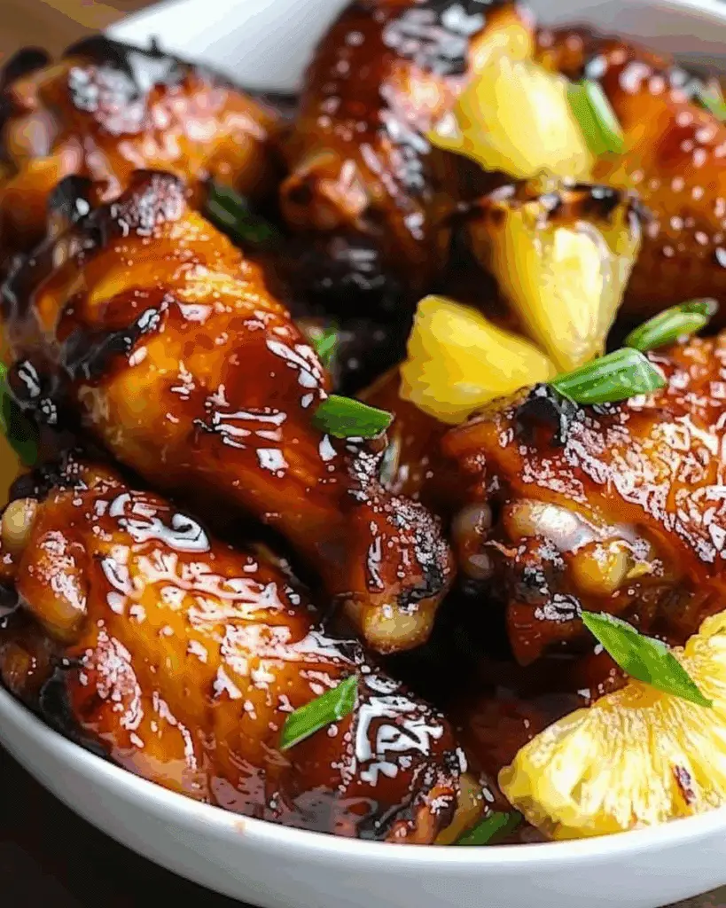 Brown Sugar Pineapple Wings Chicken