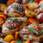 One Pan Balsamic Chicken and Veggies