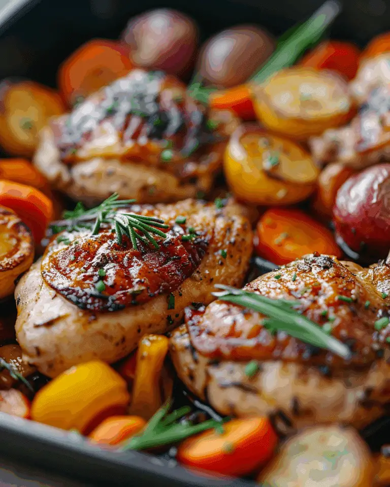 One Pan Balsamic Chicken and Veggies