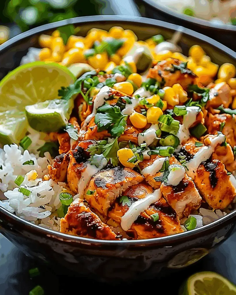 Effortless Street Corn Chicken Rice Bowl