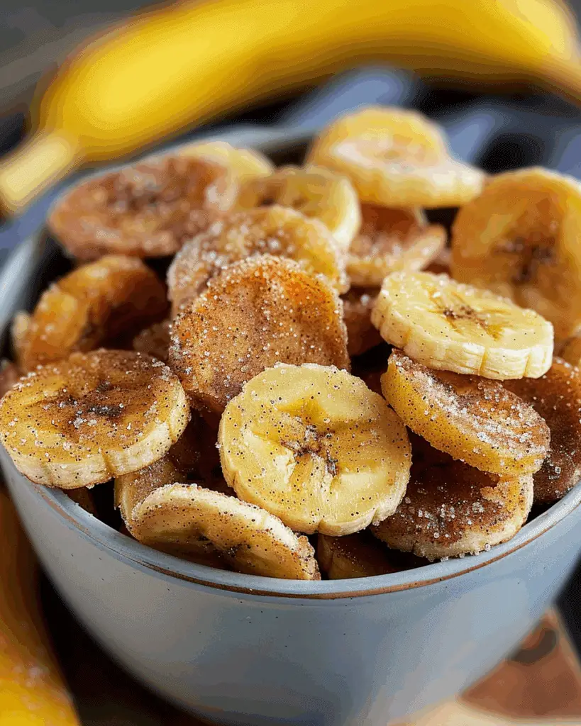 Cinnamon-Sugar Air Fryer Banana Chips