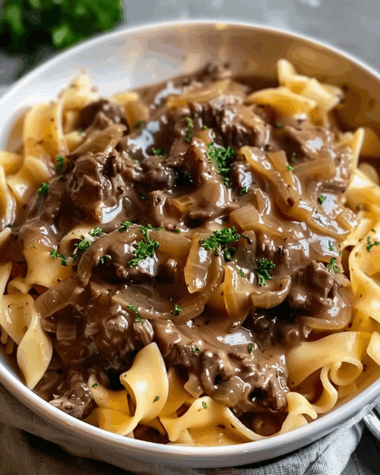 French Onion Beef and Noodles