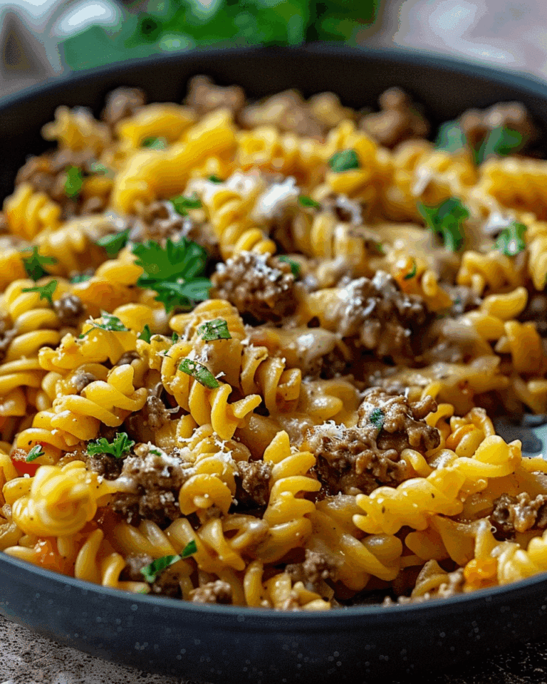 One‑Pot Beef and Cheddar Ranch Pasta