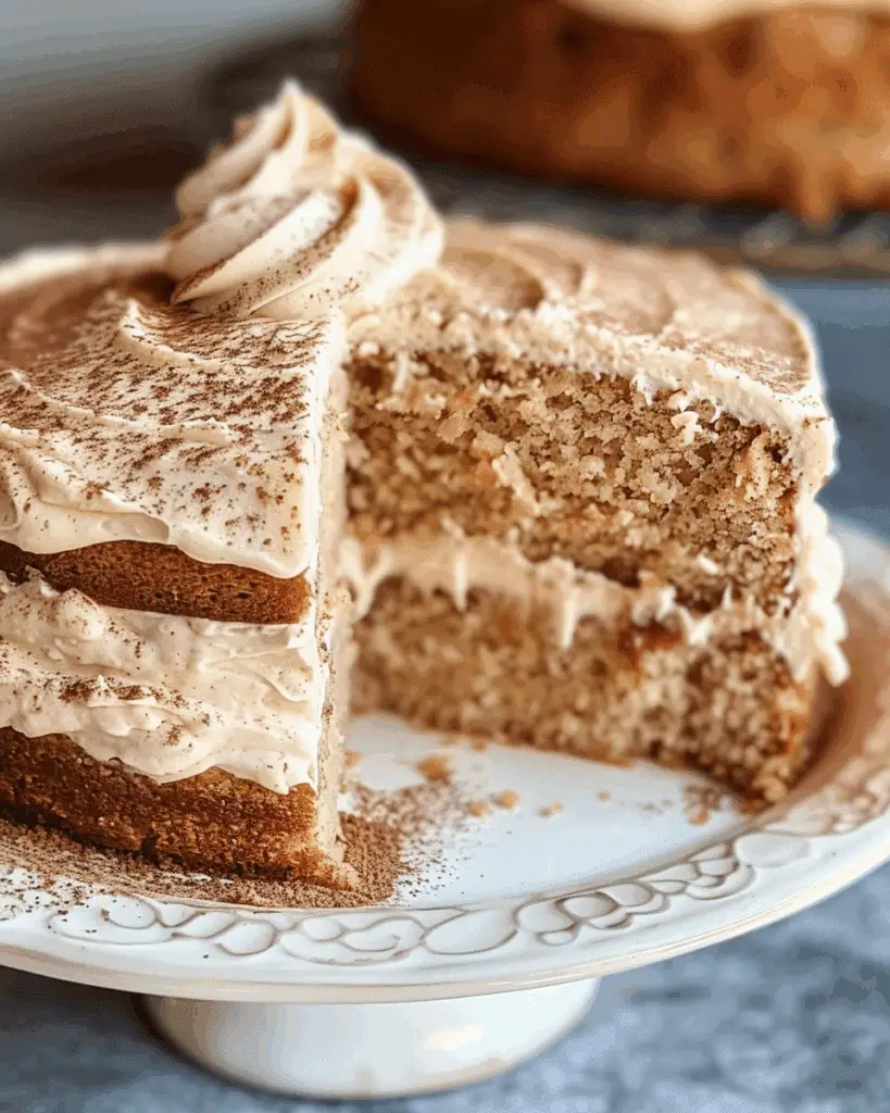 Applesauce Cake with Cinnamon Cream Cheese Frosting