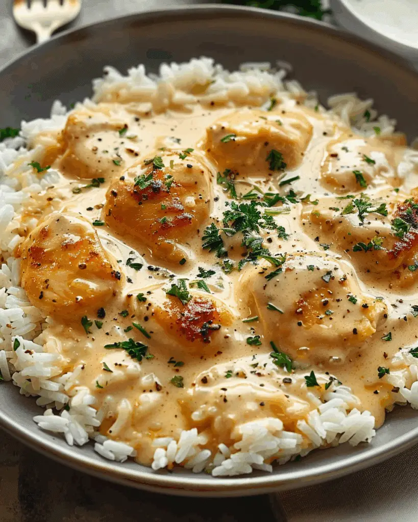Creamy Smothered Chicken and Rice
