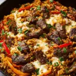 Queso Steak Fajita Skillet Recipe