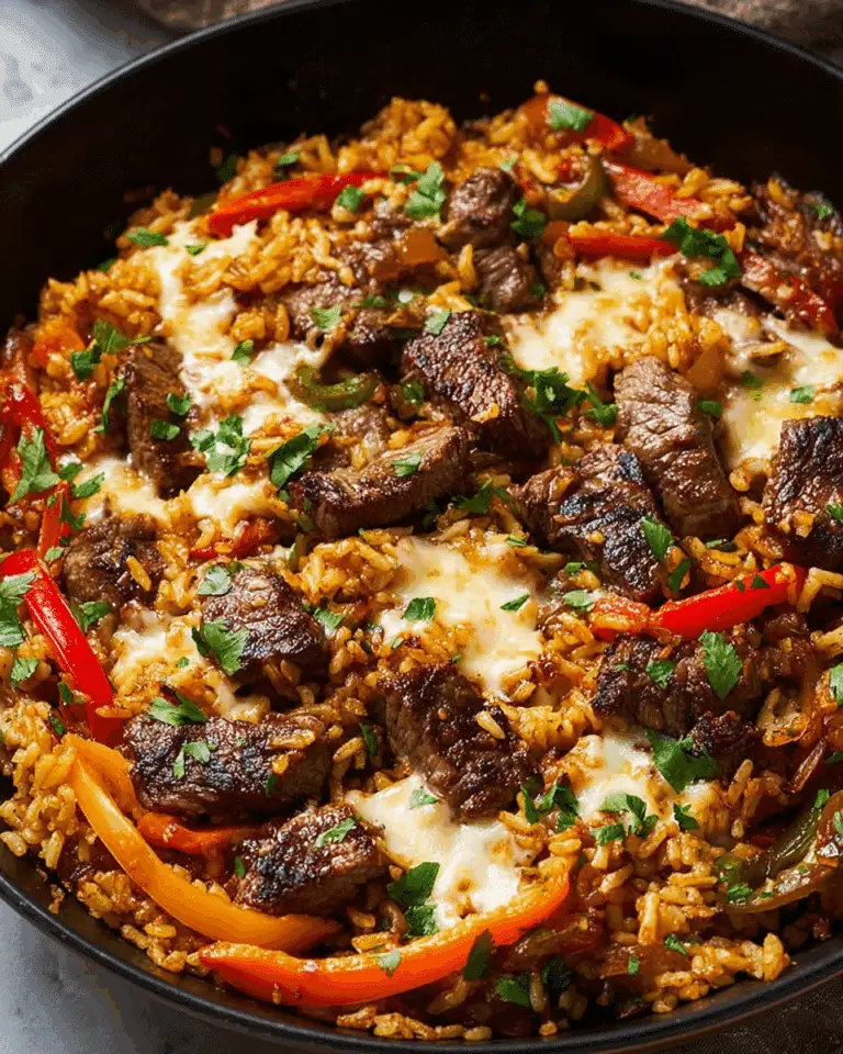 Queso Steak Fajita Skillet Recipe
