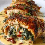Roasted Red Pepper, Spinach, and Mozzarella Stuffed Chicken Recipe