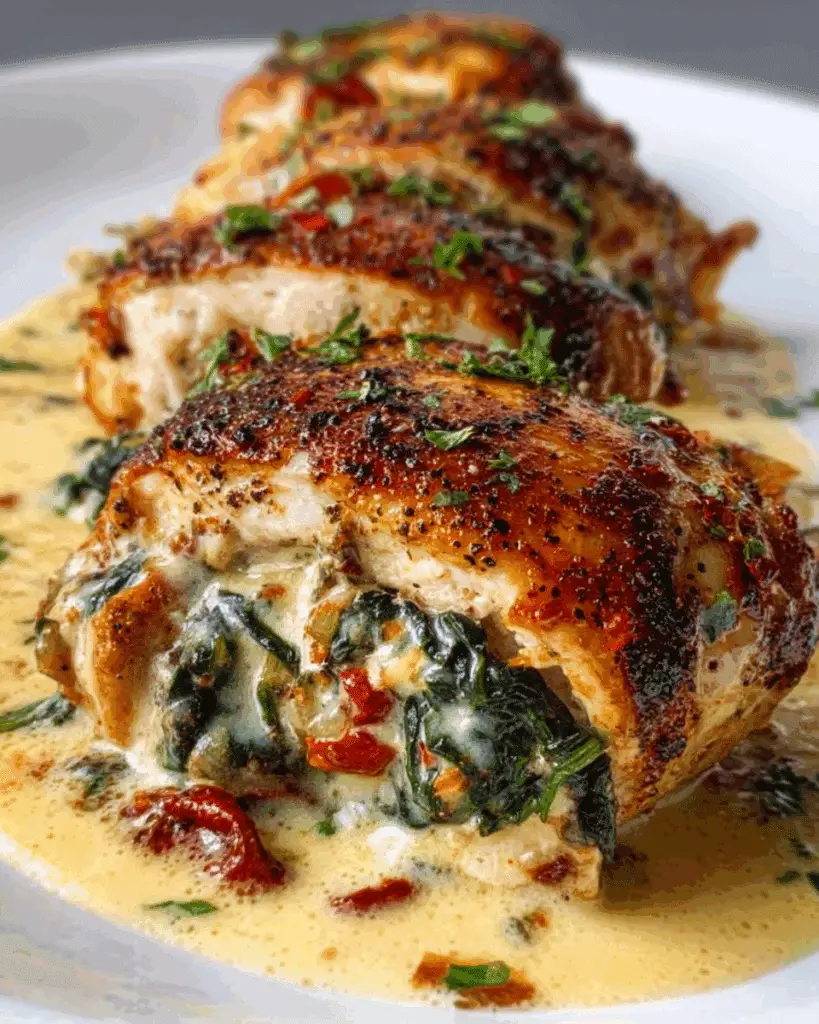 Roasted Red Pepper, Spinach, and Mozzarella Stuffed Chicken Recipe