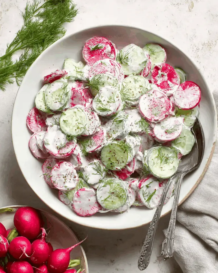 Creamy Cucumber Radish Salad Recipe