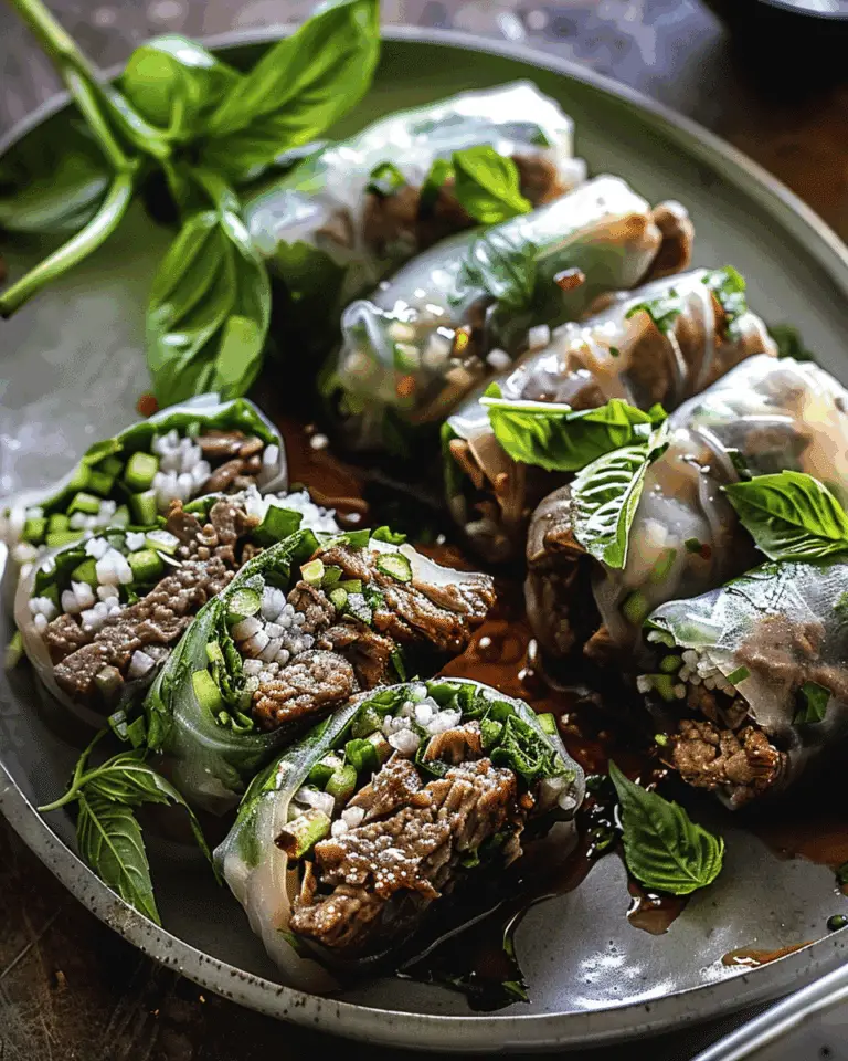 Thai Basil Beef Rolls