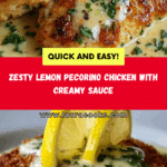 Cozy Lemon Pecorino Crusted Chicken with Creamy Sauce Recipe