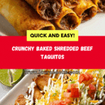 Shredded Beef Taquitos {Easy, Healthier, Baked Taquitos} Recipe