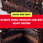 Best Double Chocolate Cake with Black Velvet Icing Recipe