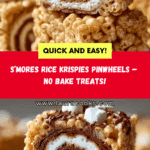 S’mores Rice Krispies Treats Pinwheels Recipe