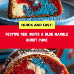 Red, White, and Blue Marble Cake Recipe