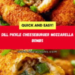 DILL PICKLE CHEESEBURGER MOZZARELLA BOMBS Recipe