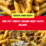 Cheesy Ground Beef Pasta Skillet Recipe