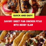 SHEET PAN CHICKEN PITAS WITH HERBY RANCH SLAW RECIPE