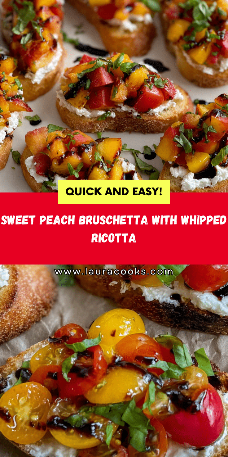 Peach Bruschetta with Whipped Ricotta: Summer Appetizer Recipe