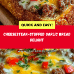 Cheesesteak-Stuffed Garlic Bread Loaf Recipe