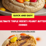 triple reese’s peanut butter cookies Recipe
