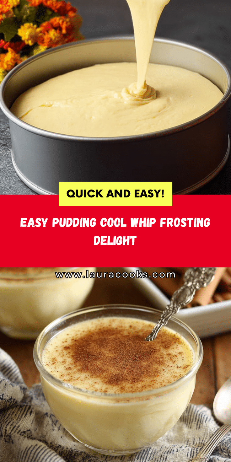 Pudding Cool Whip Frosting: Easy & Dreamy Recipe
