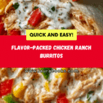 Chicken Bell Pepper Ranch Burritos Recipe
