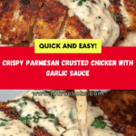 The Best Parmesan Crusted Chicken With Creamy Garlic Sauce Recipe