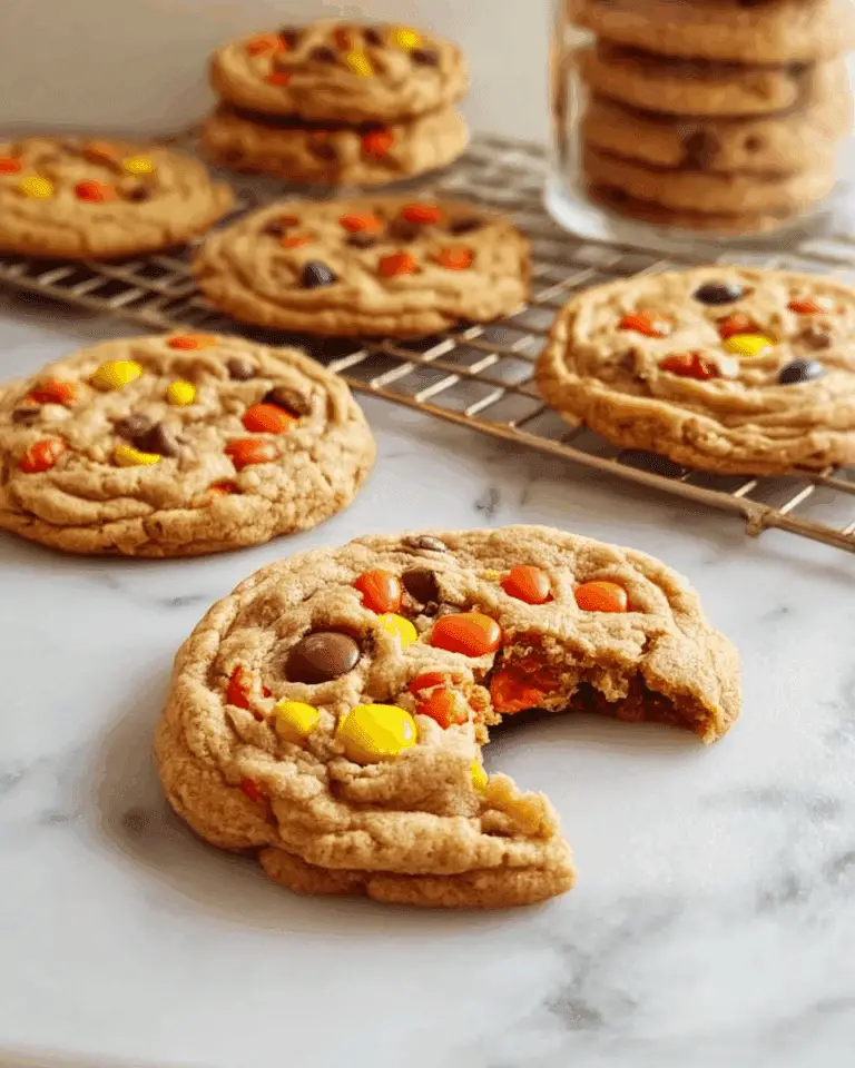 triple reese’s peanut butter cookies Recipe