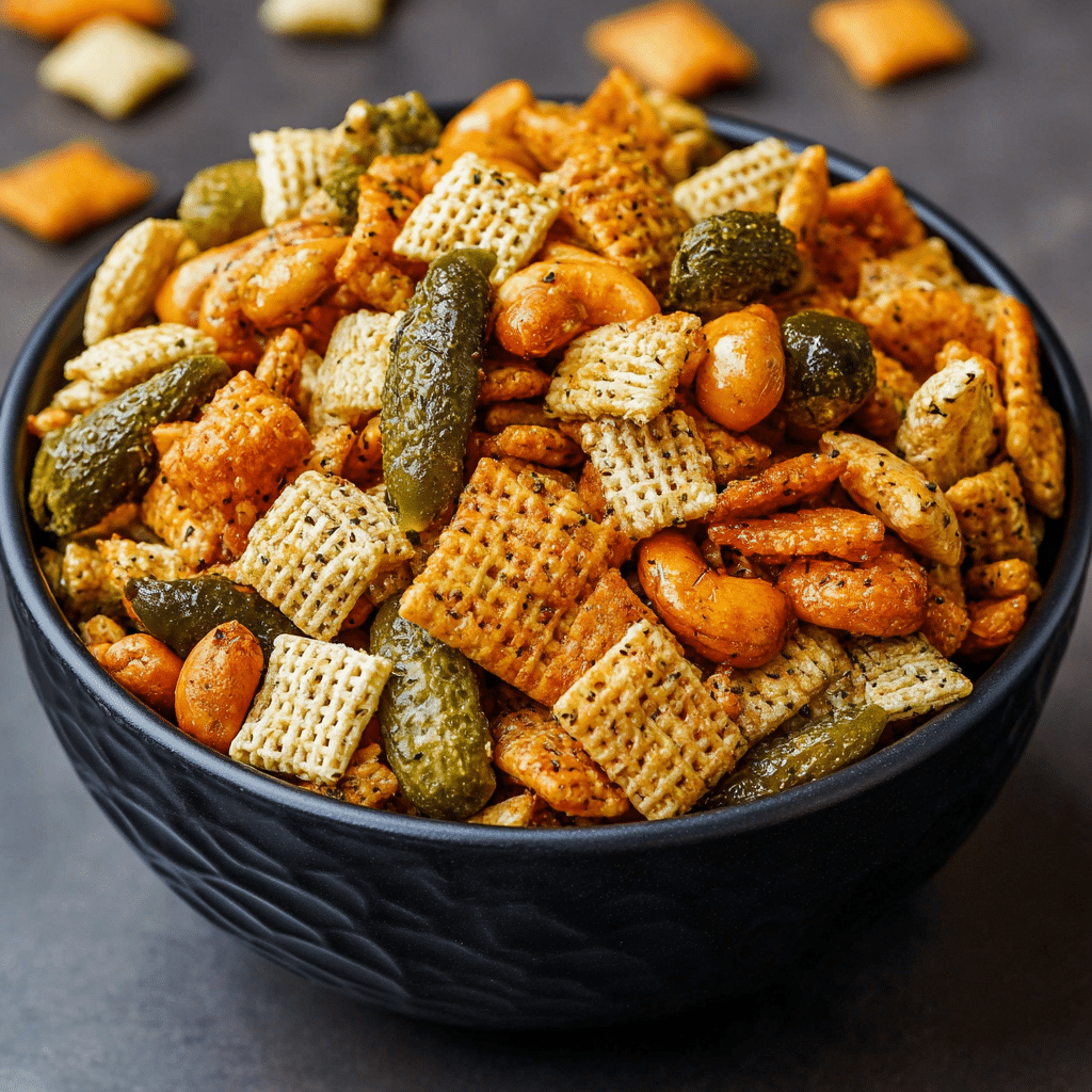 Dill Pickle Chex Mix Recipe - Recipe Image