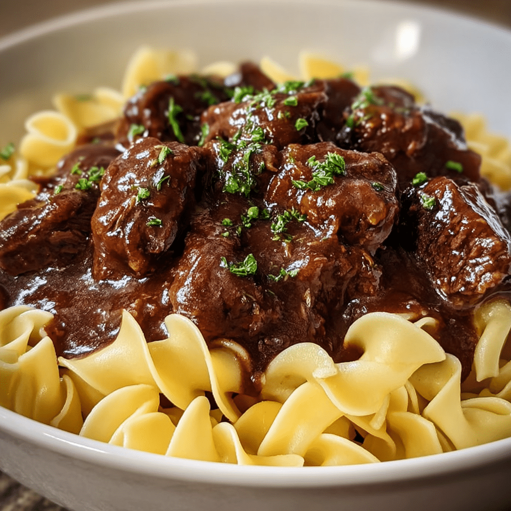 CROCKPOT BEEF TIPS AND NOODLES Recipe - Recipe Image