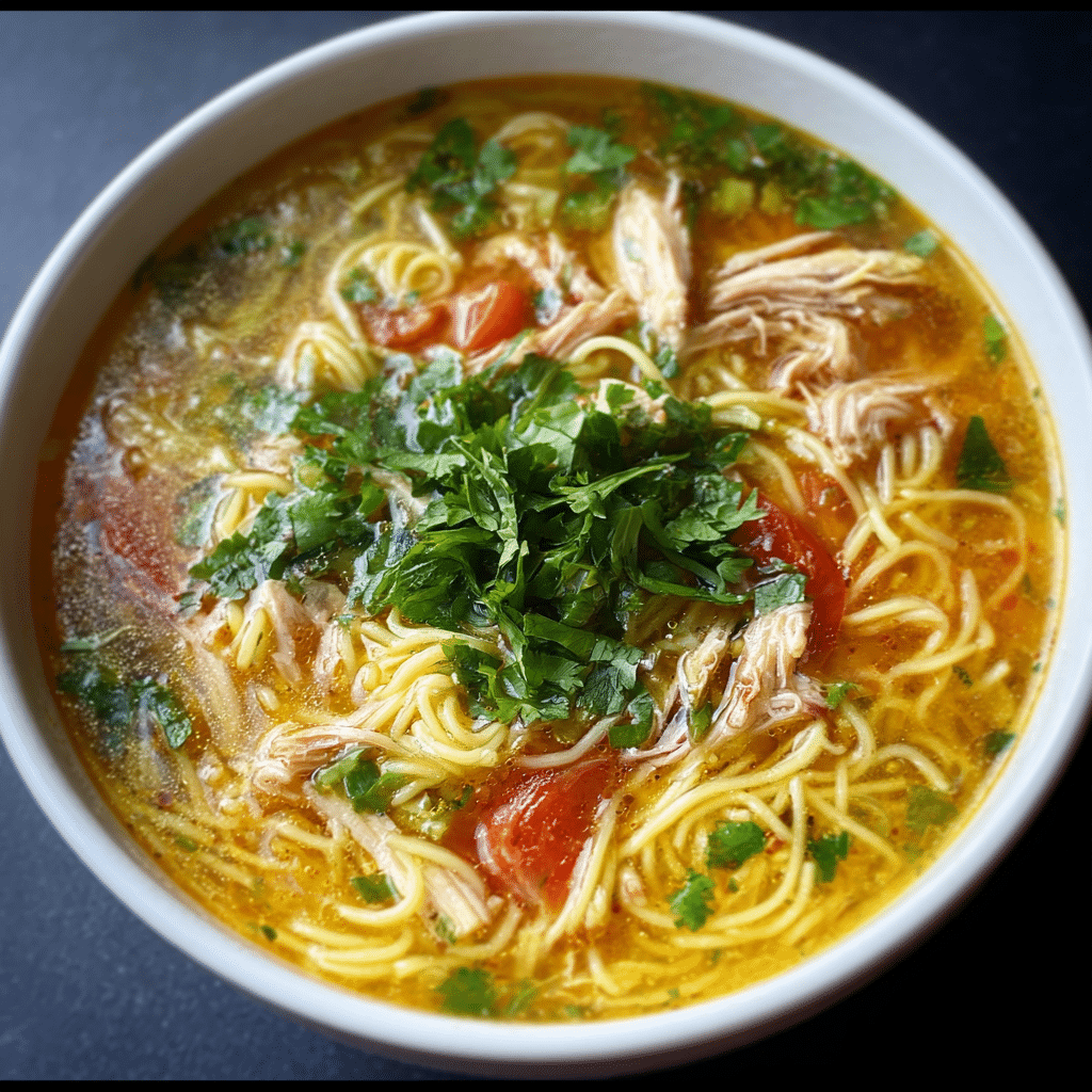 Cozy Chicken Vermicelli Soup Delight Recipe - Recipe Image