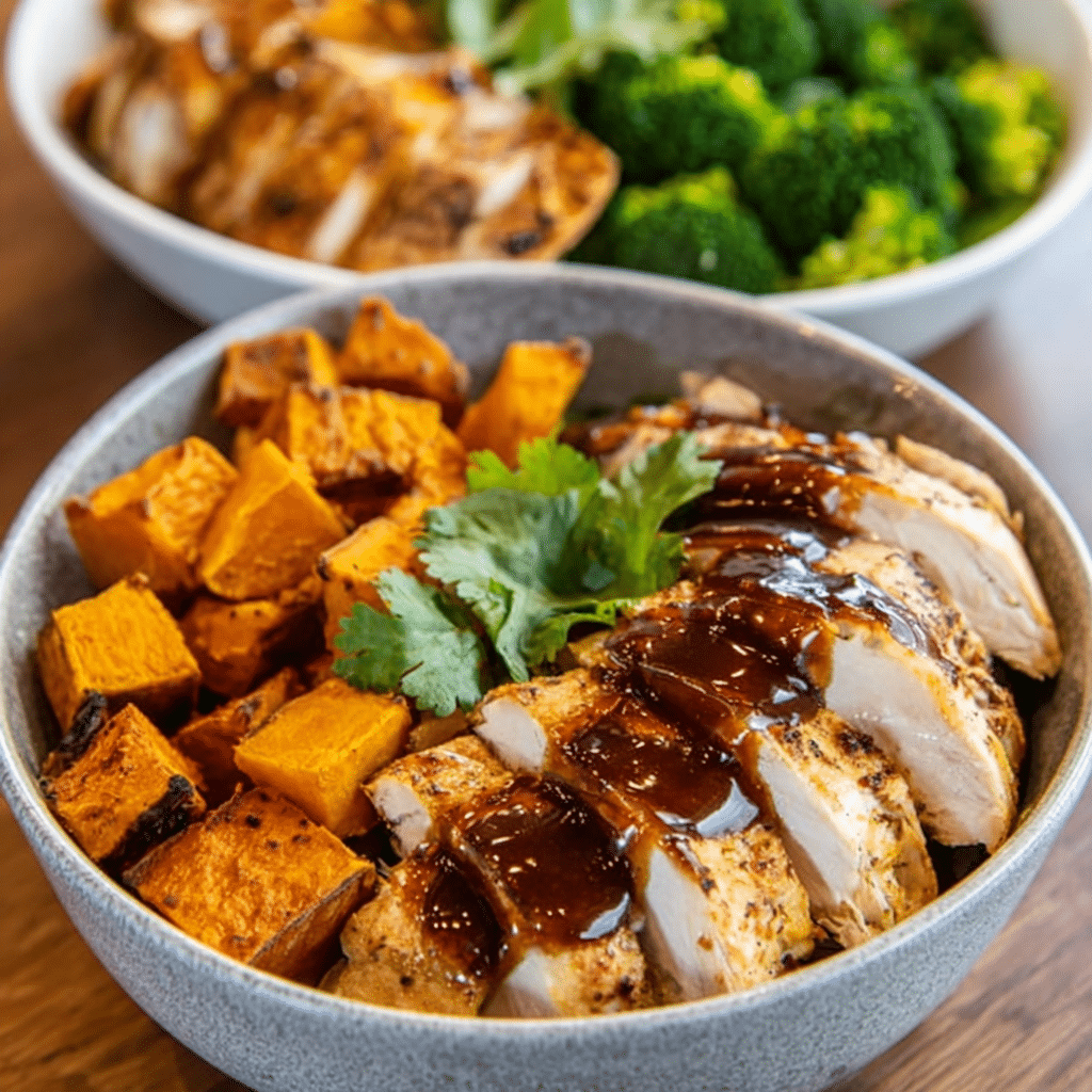 BBQ Chicken Sweet Potato Bowl Recipe - Recipe Image