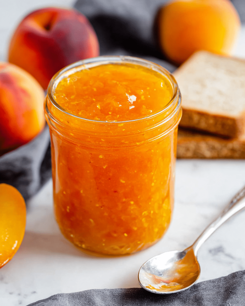 Peach Jam (No Pectin) Recipe