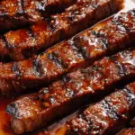 Grill Pan Honey Glazed Steak Strips Recipe