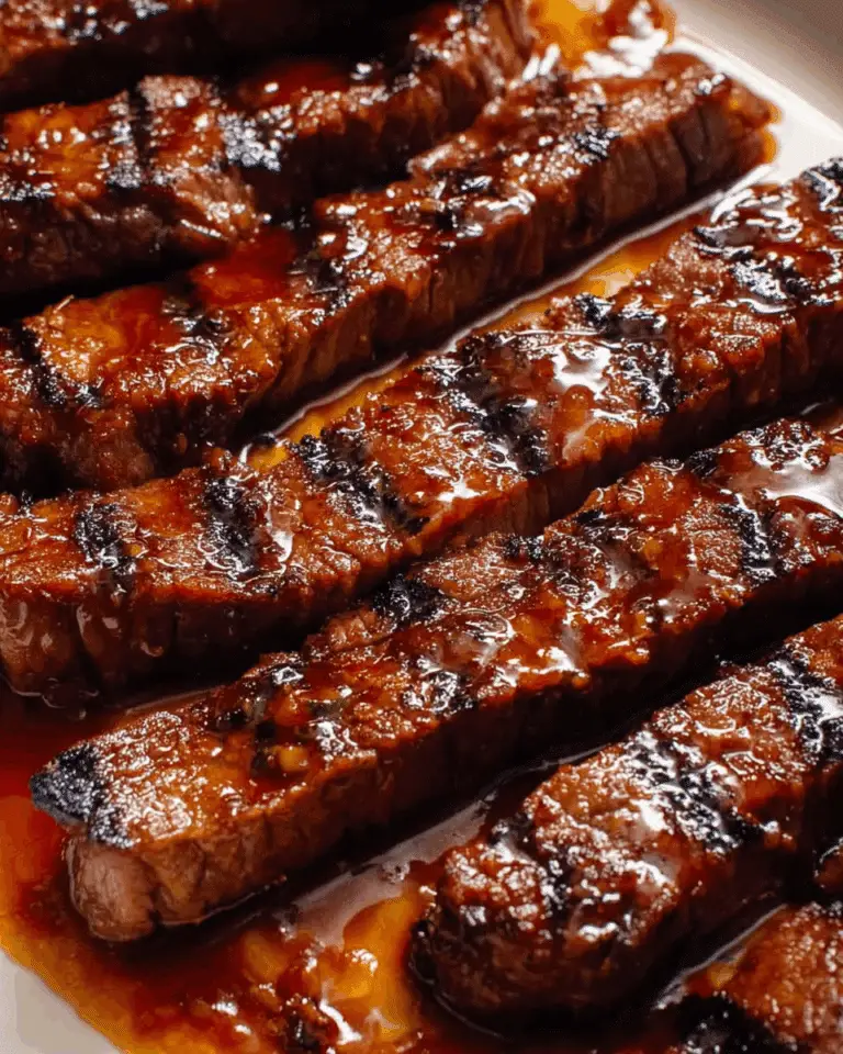 Grill Pan Honey Glazed Steak Strips Recipe
